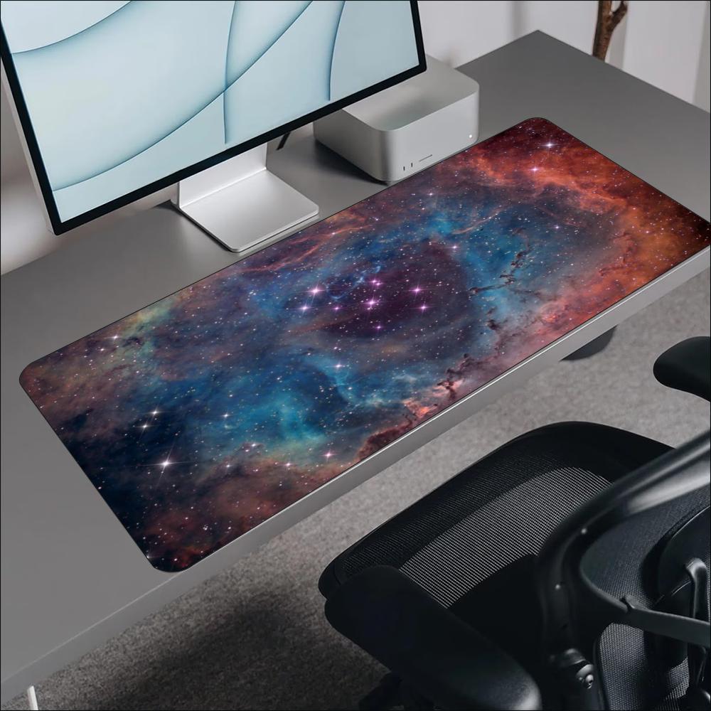 Alas Mouse Besar Motif Nebula  - Tradescantia Purple ulasan dan harga